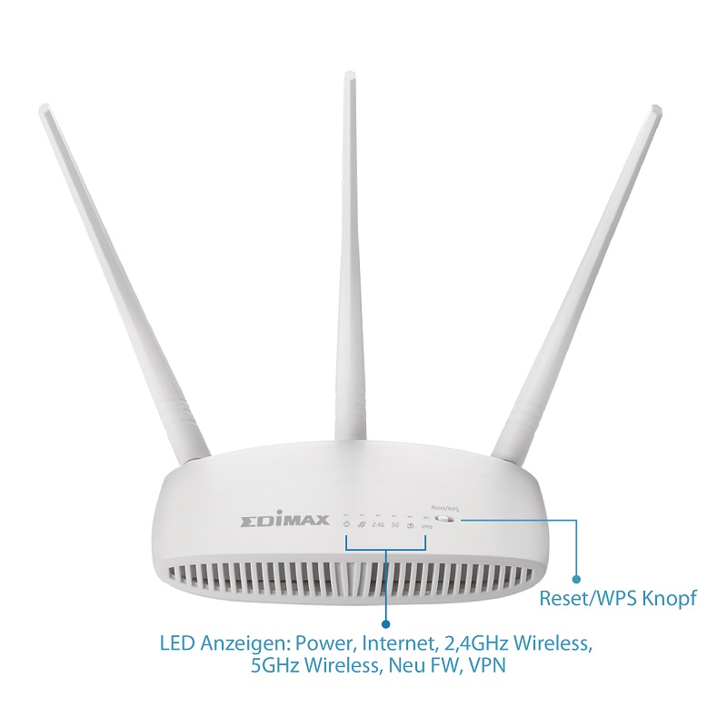Edimax BR-6208AC V2 Dual-Band Wi-Fi Router with VPN, Access Point, Range Extender, Wi-Fi Bridge & WISP