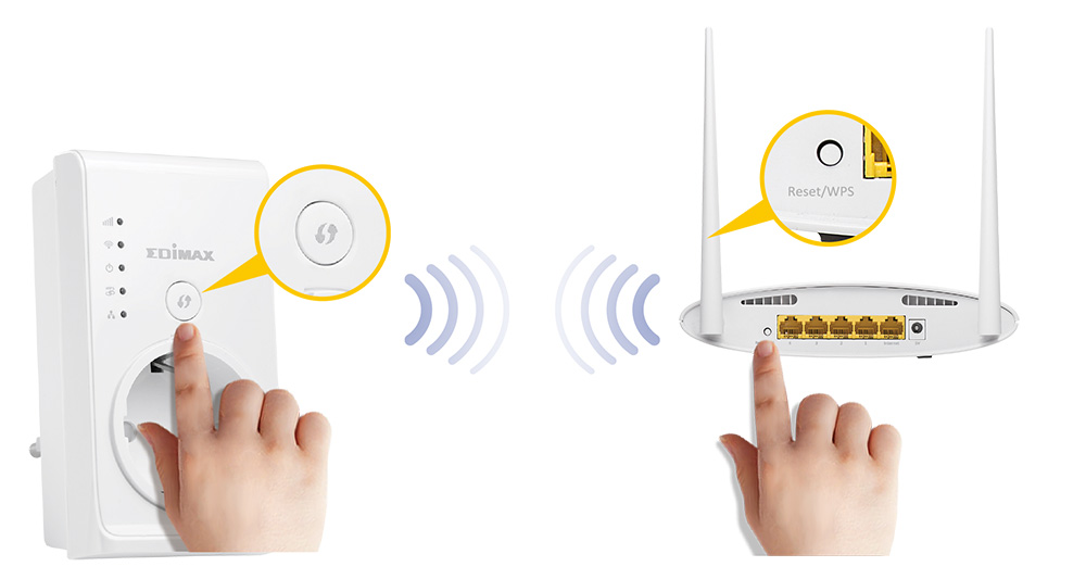 Smart N300 Pass-Through Wi-Fi Extender/Access Point/Wi-Fi Bridge, WPS setup