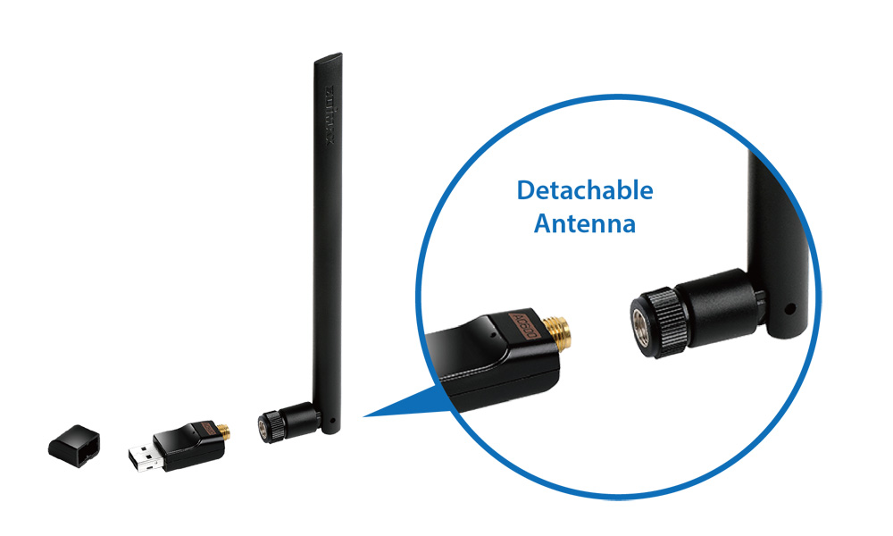 Edimax EW-7811USC AC600 Wi-Fi Dual-Band USB Adapter Detachable antenna