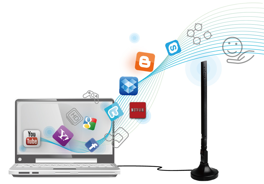 Edimax EW-7811USC AC600 Wi-Fi Dual-Band USB Adapter Download and Stream Anywhere