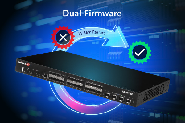 EDIMAX FS-5428X 28-Port Gigabit SFP L2+ Managed Switch with 4 10GbE SFP+ Ports Dual-Firmware, system restoration