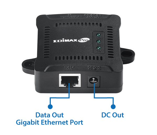 Edimax GP-101ST IEEE 802.3at Gigabit PoE+ Splitter with Adjustable 5V DC, 9V DC, 12V DC Output 