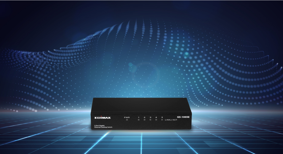 Edimax GS-1005E 5-Port Gigabit Desktop Switch, high performance and reliable connection, plug and play, wall mount, fanless, metal case, energy power saving