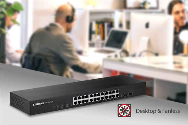 GS-1026 V3 26-port Gigabit Switch fanless desktop