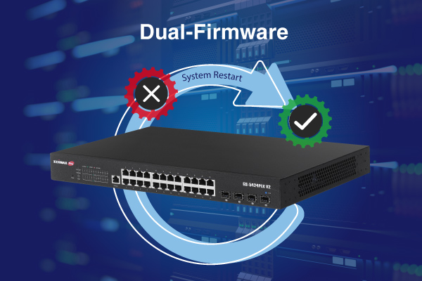 EDIMAX GS-5424PLX V2 Surveillance VLAN Long Range 24-Port Gigabit PoE+ Web Smart Switch with 4 SFP+ 10G Ports, dual firmware