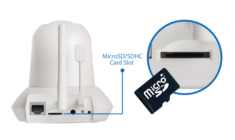 IC-7113W Smart HD Wi-Fi Pan/Tilt Network Camera with Temperature & Humidity Sensor, Day & Night, Free App, MicroSD SDHC Card Slot for Local Storage