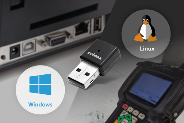 EDIMAX IEW-7811UTC Industrial AC650 Wi-Fi 5 Dual-Band USB Adapter, Windows and Linux OS