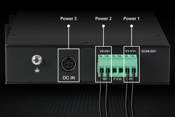 EDIMAX IGS-1105P Industrial 5-Port Gigabit PoE+ DIN-Rail Switch with 1 SFP Port, redundancy power supply