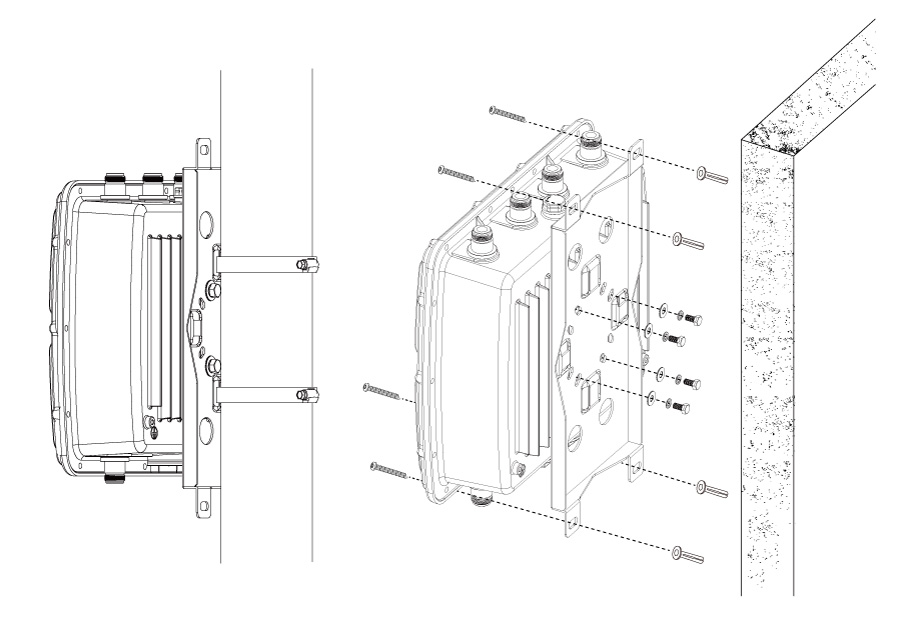 Edimax OAP1750 3 x 3 AC Dual-Band Wall-Mount PoE Access Point, wall-mount & Pole-mount easy installation