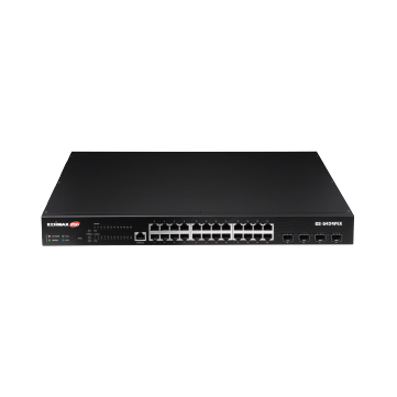 Edimax SMB GS-5424PLX Surveillance VLAN 28-Port Gigabit PoE+ Long Range Web Smart Switch with 4 10GbE SFP+ Ports