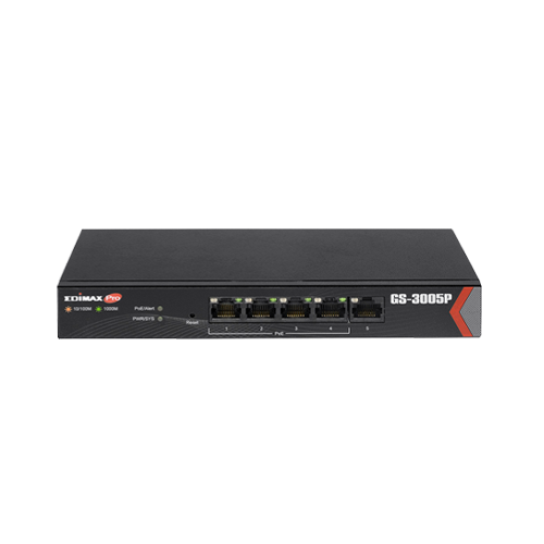 Edimax SMB GS-3005P Long Range 5-Port Gigabit PoE+ Web Smart Switch with  PoE+ Ports