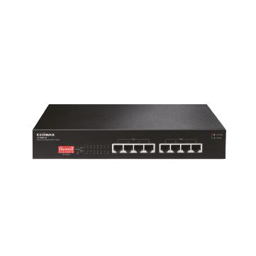 Edimax SMB GS-1008P V2 8-Port Gigabit PoE+ Switch with Long Range Extend, VLAN, QoS DIP Switch (Total PoE Power Budget 130W)