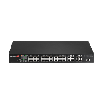 EDIMAX GS-5424PLC V2 Surveillance VLAN 28-Port Gigabit PoE+ Long Range Web Smart Switch with 4 Gigabit RJ45/SFP Combo Ports