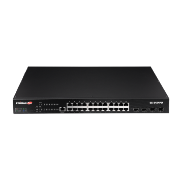 EDIMAX GS-5424PLX Surveillance VLAN 28-Port Gigabit PoE+ Long Range Web Smart Switch with 4 10GbE SFP+ Ports