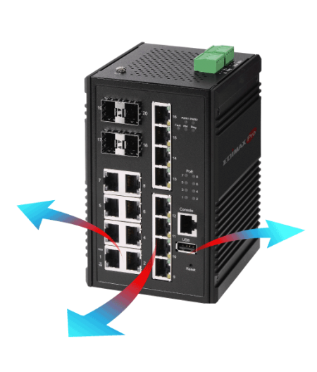 Edimax Pro Industrial Switch, durable, enduring and fanless design, IGS-5208, IGS-5408P, IGS-5416P