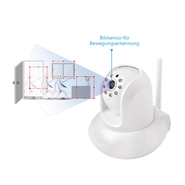 Edimax IC-7112W Smart HD Wi-Fi Pan/Tilt Network Camera Day & Night, motion detection