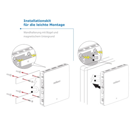 Edimax WAP1750 3 x 3 AC Dual-Band Wall-Mount PoE Access Point, wall-mount easy installation