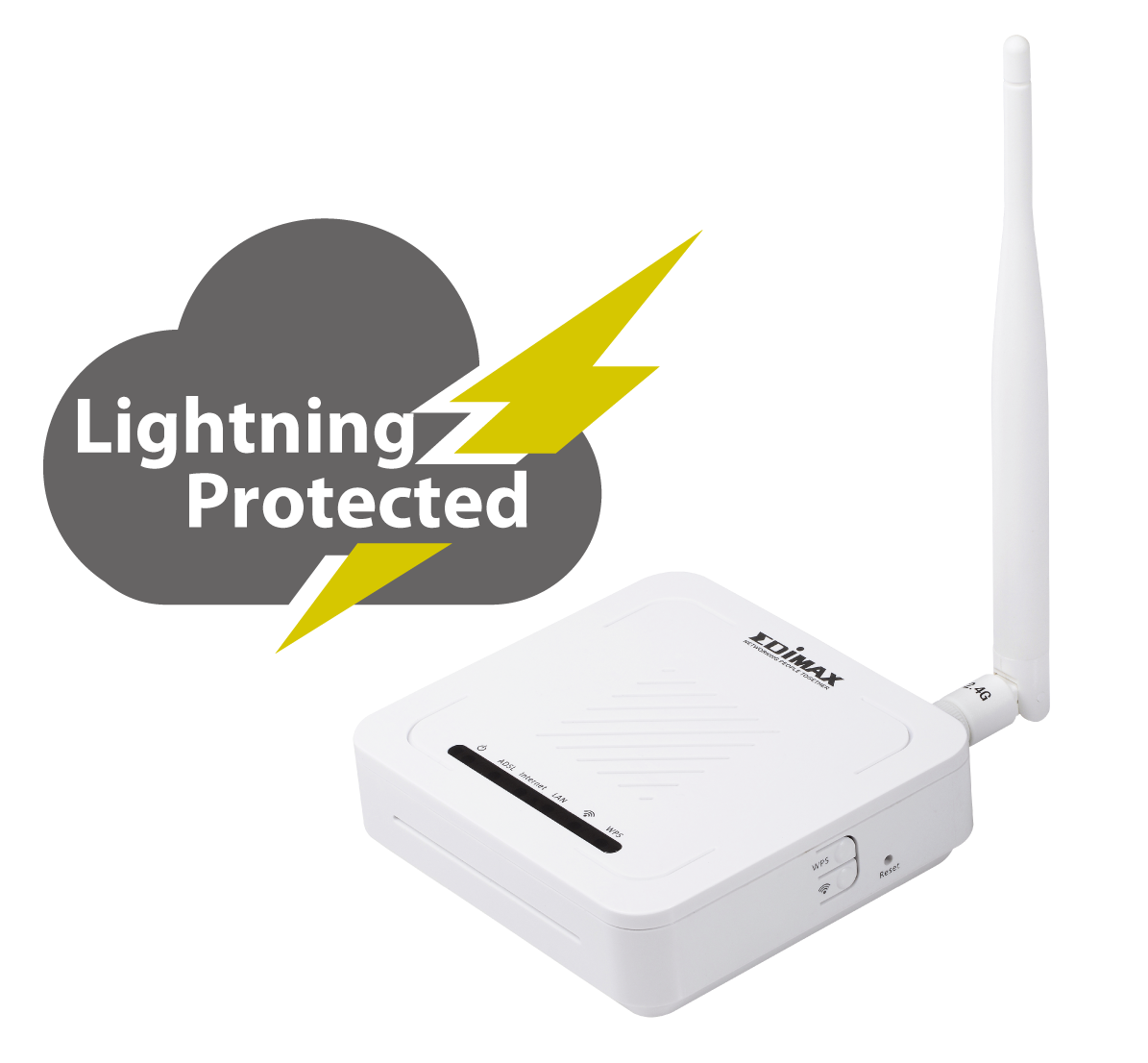 Edimax N150 Wireless ADSL Modem Router AR-7182WnAB_lightning_protected.png