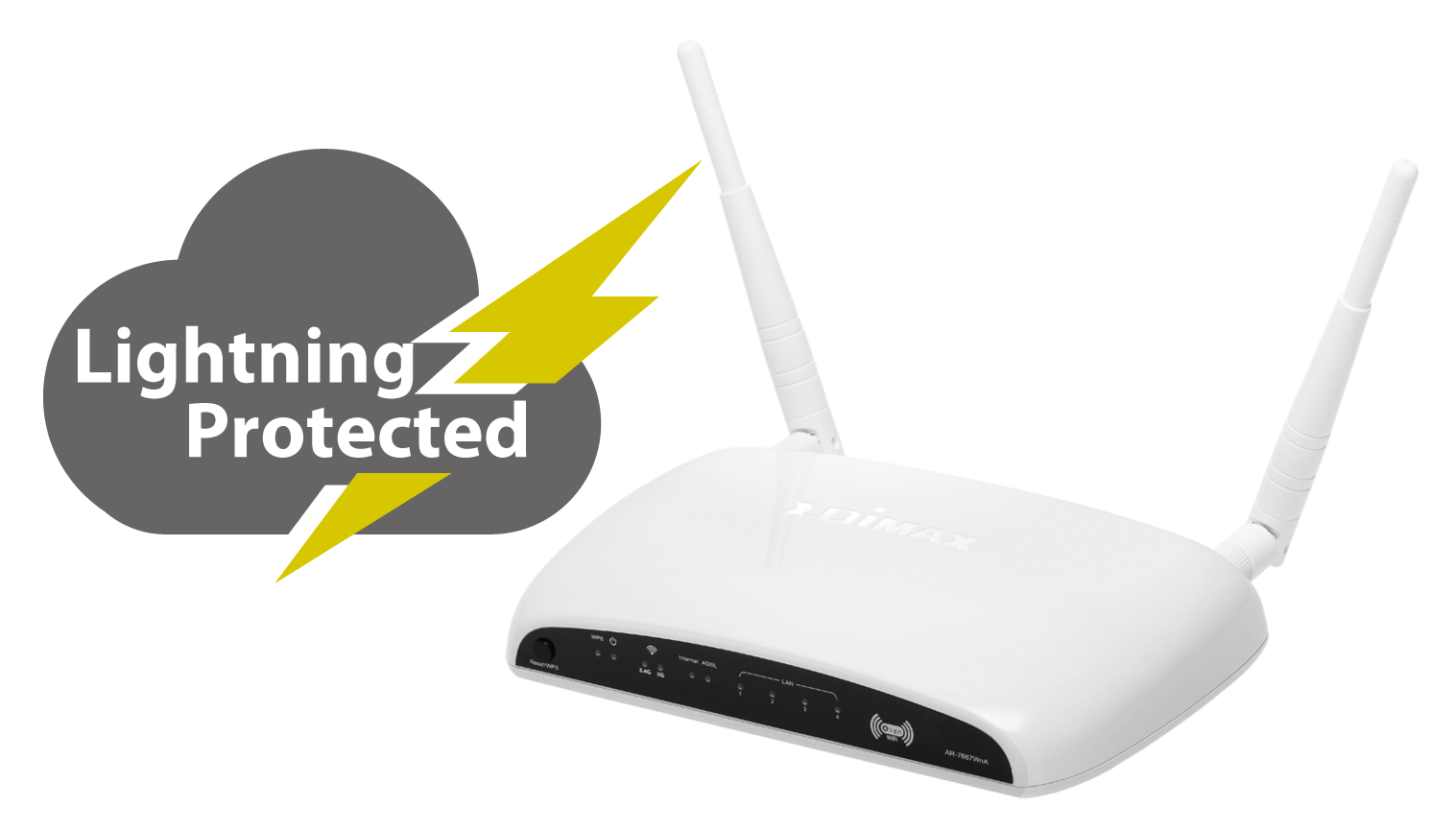 Edimax AR-7667WnA N600 Wireless Dual-Band Gigabit ADSL2/2+ Modem Router lightning_protected.png
