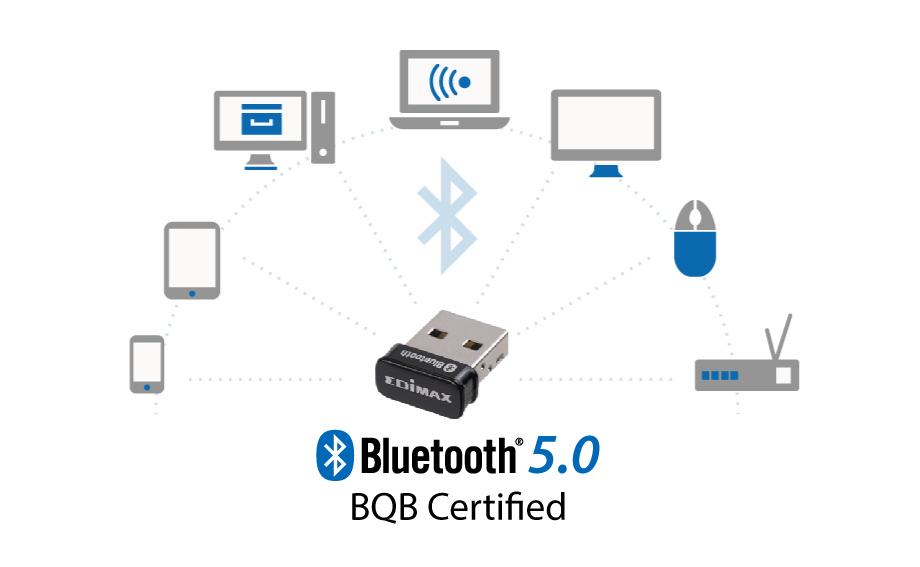 Edimax BT-8500 Bluetooth 5.0 Wireless USB Adapter, BQB Certified