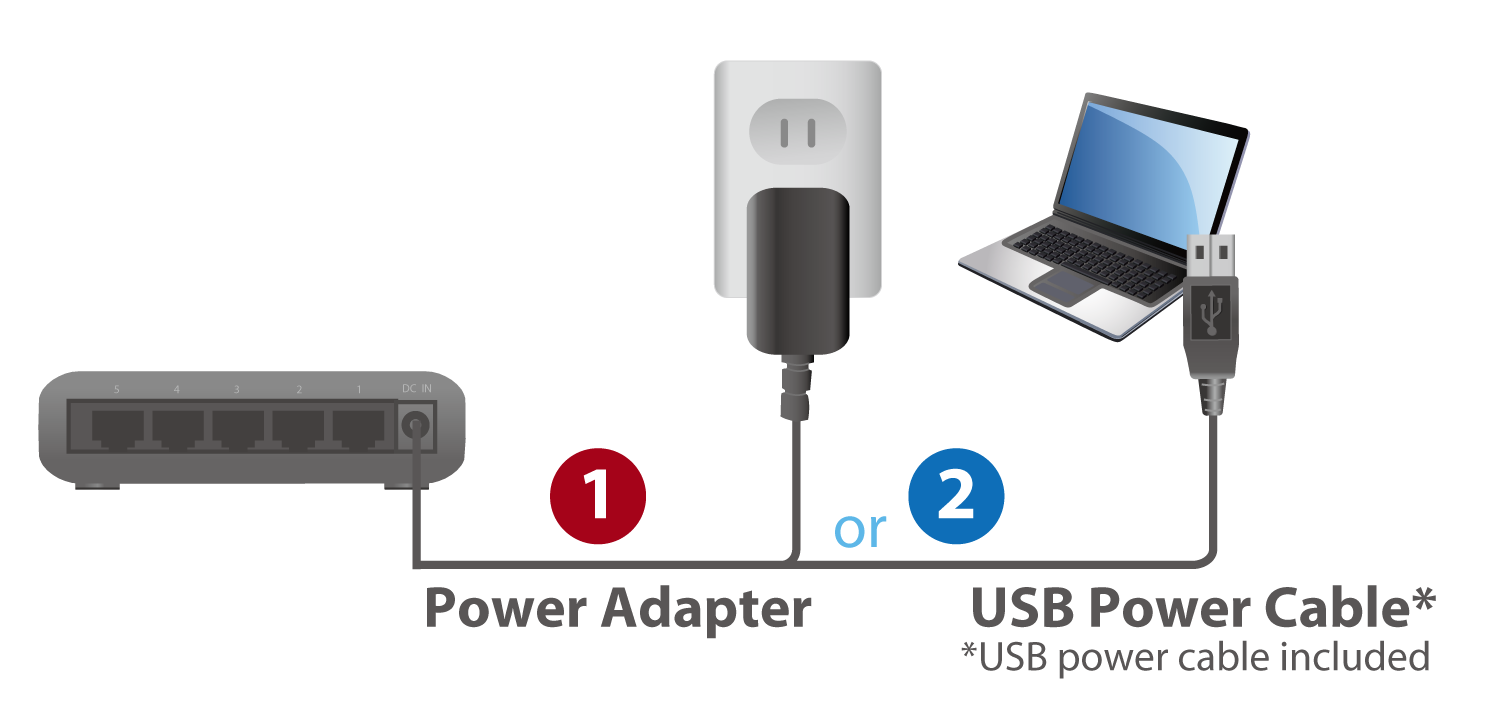 Optional Power Supply with an additional USB power cable