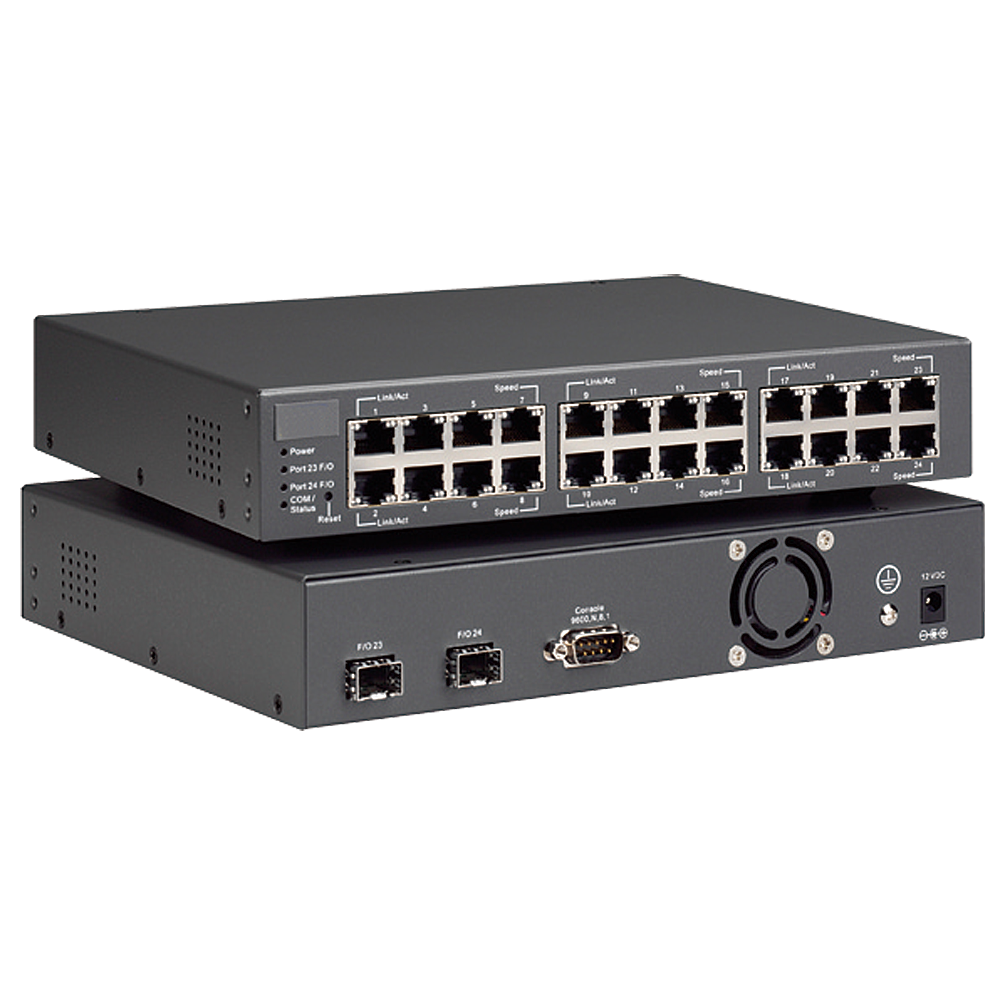 EDIMAX - Switches - Unmanaged - 24-Port Gigabit with 2 SFP Slot Rack-Mount  Switch