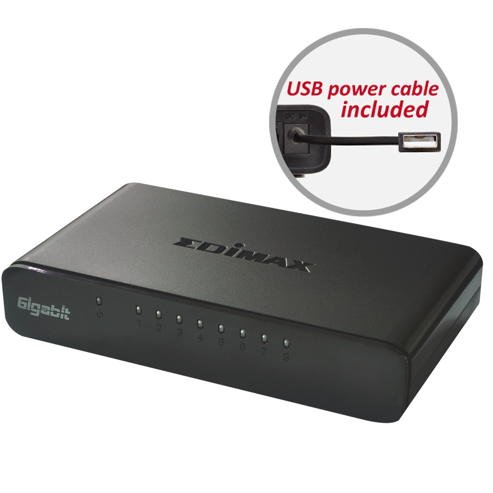 Edimax Pro 8-Port 10GbE Web Smart Switch, server switch, storage switch, 1U  rack-mount, XGS-5008 - EDIMAX