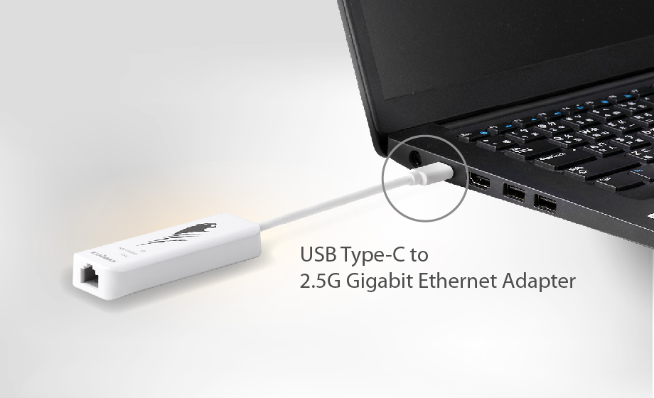 Adaptateur USB Type-C/Ethernet Gigabit 2,5G - EDIMAX