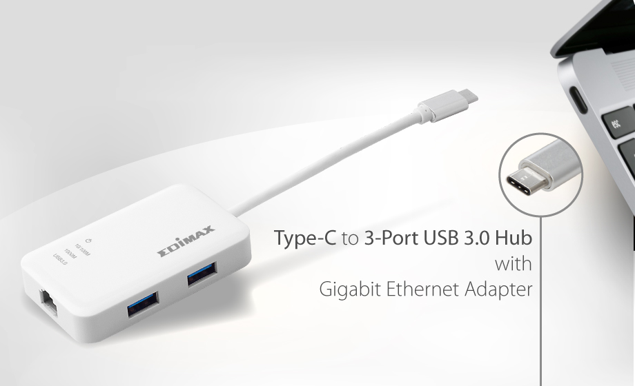 Adaptateur USB C / RJ45 Gigabit pour tablettes et ordinateurs