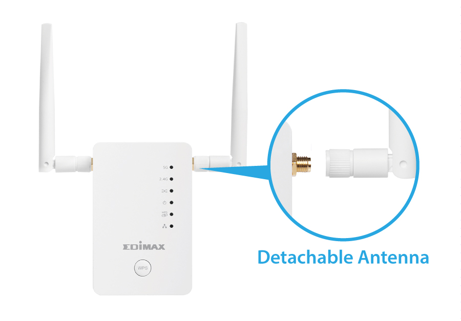 Edimax EW-7478AC Smart AC1200 Wi-Fi Extender, Access Point, Wi-Fi Bridge,Universal Compatibility, detachable antennas