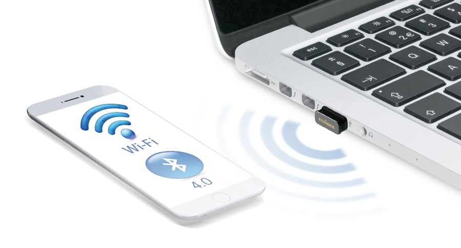 EDIMAX - Wireless Adapters - - 2-in-1 N150 Wi-Fi & Bluetooth 4.0 Nano USB Adapter