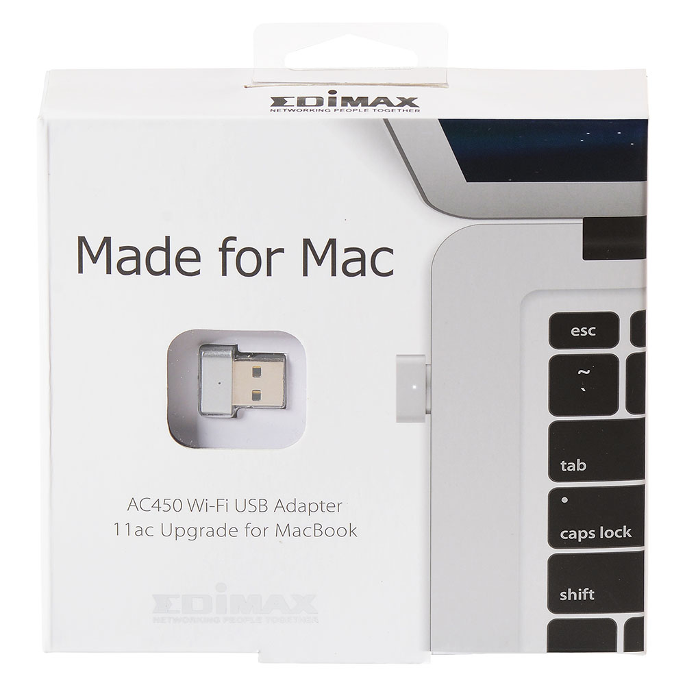 EDIMAX - Wireless Adapters - AC450 - 11AC WiFi USB Adapter MacBook, Nano to Plug it & Forget it, Upgrade for Faster Performance, Support Mac OS 10.7~10.12 (5GHz Band Only)