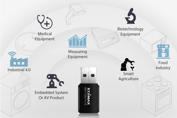 EW-7722UTn V3 Embedded WiFi, N300 Wireless USB Adapter for Industrial IoT Devices