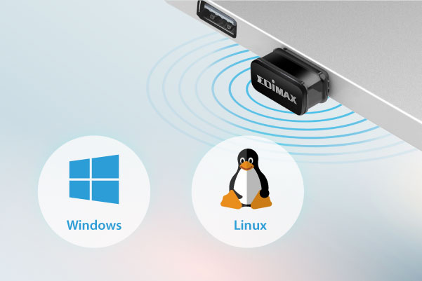 EDIMAX EW-7811ULC AC600 Wi-Fi 5 USB Adapter, Windows, Linux Compatibility
