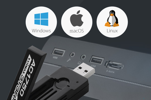 EW-7833UAC Wi-Fi 5 AC1200 Dual-Band USB3.2 Adapter Industrial IoT embedded wireless solution for IoT with Windows, macOS, Linux support