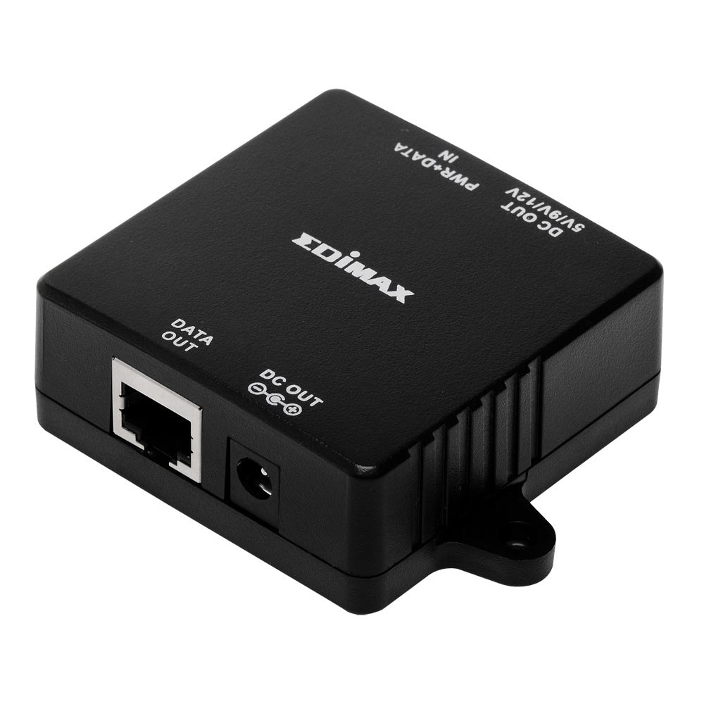 EDIMAX - Switch - PoE Splitter - Splitter Gigabit PoE Splitter con uscita  regolabile da 5V CC, 9V CC o 12V CC