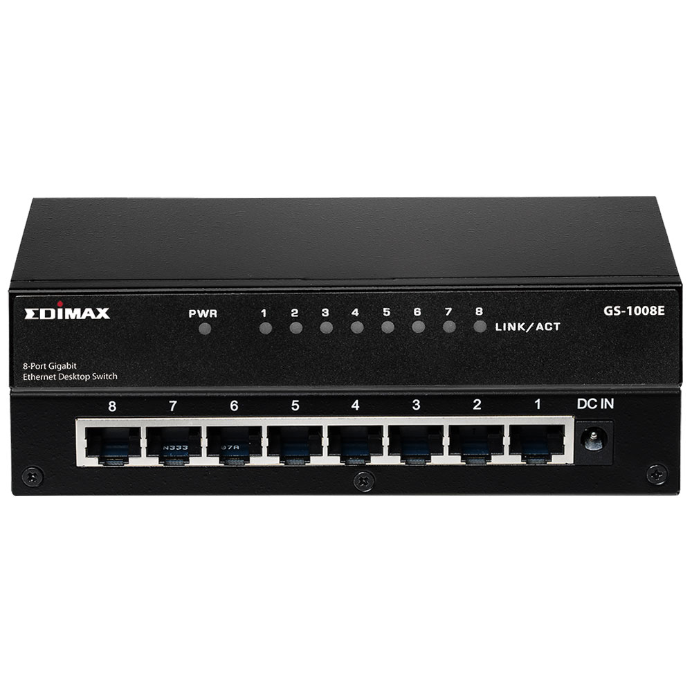 EDIMAX - Switches - PoE Unmanaged - 8-Port Gigabit Ethernet Switch With 4  PoE Ports