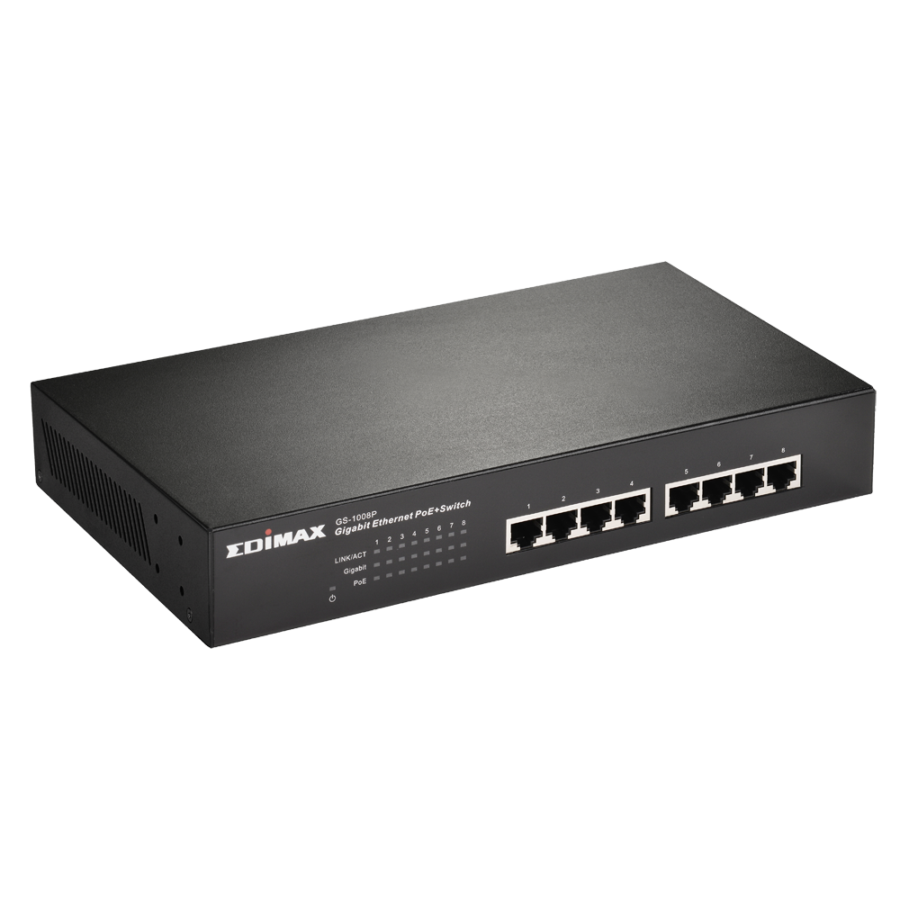 EDIMAX - Switches - PoE - 8-Port Gigabit Ethernet PoE+ Switch