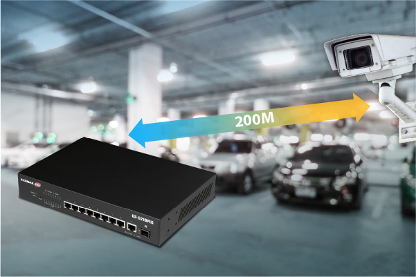 GS-5210PLG 10-Port Gigabit PoE web smart switch with PoE long range guaranteed 200M