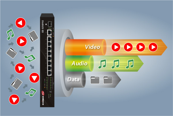 GS-5210PLG 10-Port Gigabit PoE web smart switch with QoS support