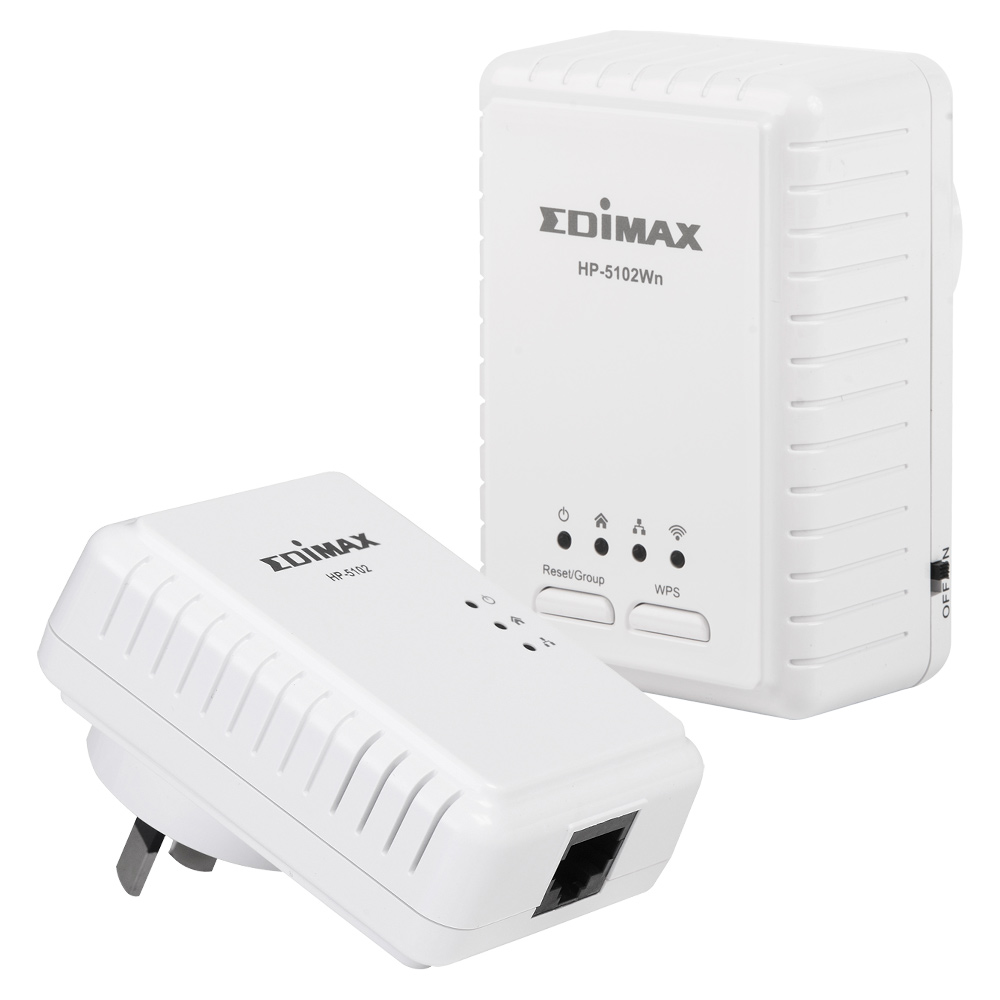 EDIMAX - PowerLine - AV500 Wi-Fi - AV500 PowerLine Wi-Fi Extender with PowerLine  Adapter Kit