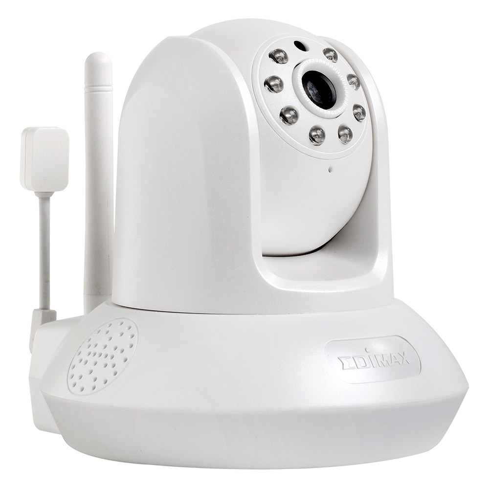 EDIMAX - Telecamere di rete - PTZ interno - Telecamera di rete Wi-Fi Smart  HD con sensore temperatura e umidità, diurna e notturna