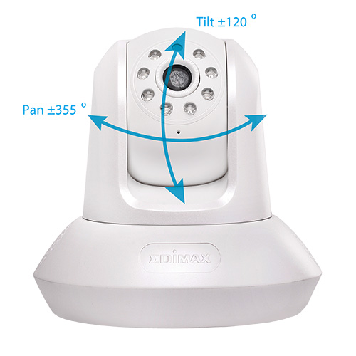 IC-7113W Smart HD Wi-Fi Pan/Tilt Network Camera with Temperature & Humidity Sensor, Day & Night, Free App Plug-n-View, 24/7 Remote Monitoring