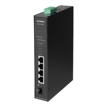 IGS-1105P Industrial 5-Port Gigabit PoE+ Din-Rail Switch with 1 SFP Port