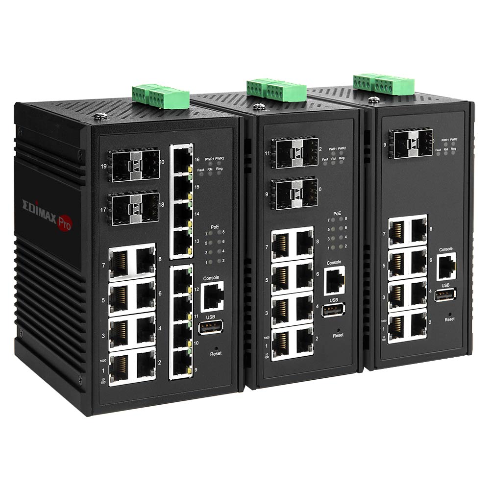 Edimax Pro 8-Port 10GbE Web Smart Switch, server switch, storage switch, 1U  rack-mount, XGS-5008 - EDIMAX