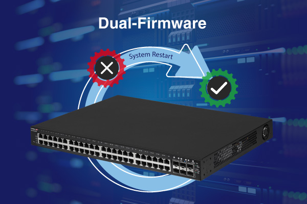 EDIMAX IGS-5654PLX Industrial Surveillance VLAN 54-port Gigabit PoE+ Long Range Web Smart Layer 2 Switch with 6 SFP+ 10G Ports, dual firmware