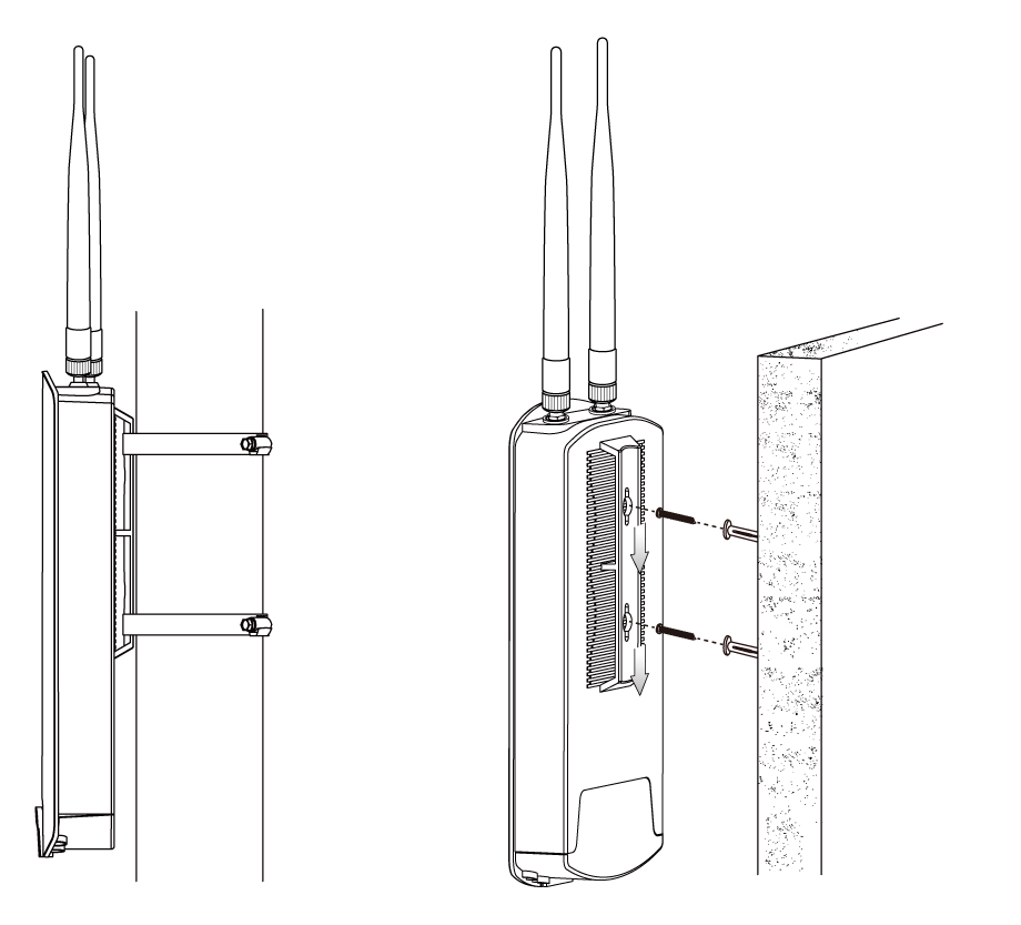 Edimax Pro OAP1300 2 x 2 AC Wave 2 Dual-Band Outdoor PoE Access Point, wall-mount & Pole-mount easy installation