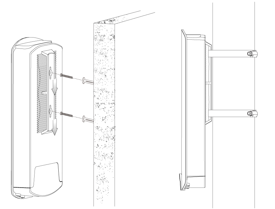 Edimax OAP900 2 x 2 AC PoE Outdoor Access Point, wall-mount & Pole-mount easy installation