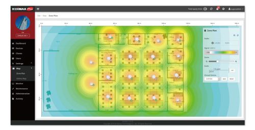 Edimax Pro SkyManage PC Intuitive Interface and graphical dashboard, Zone plan, Google Maps for AP deployment