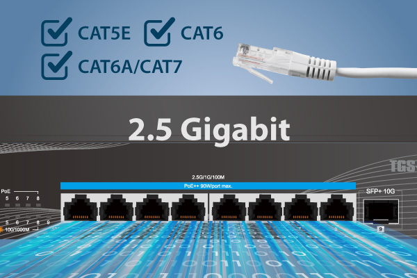 EDIMAX TGS-3109PLX 8-Port 2.5 Gigabit PoE++ 90W web smart switch with existing CAT5E cabling for cost saving